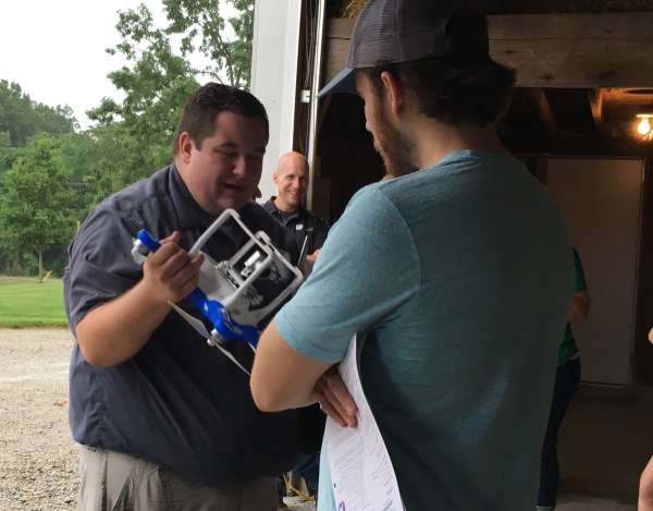 Drone demo at dinner