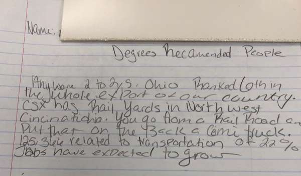 Seeing opportunities; growing in knowledge